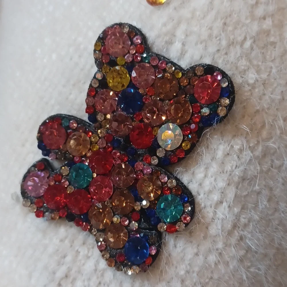 Rare Multi-Colored Rhinestone Teddy Bear Adjustable Hat - Picture 2 of 8